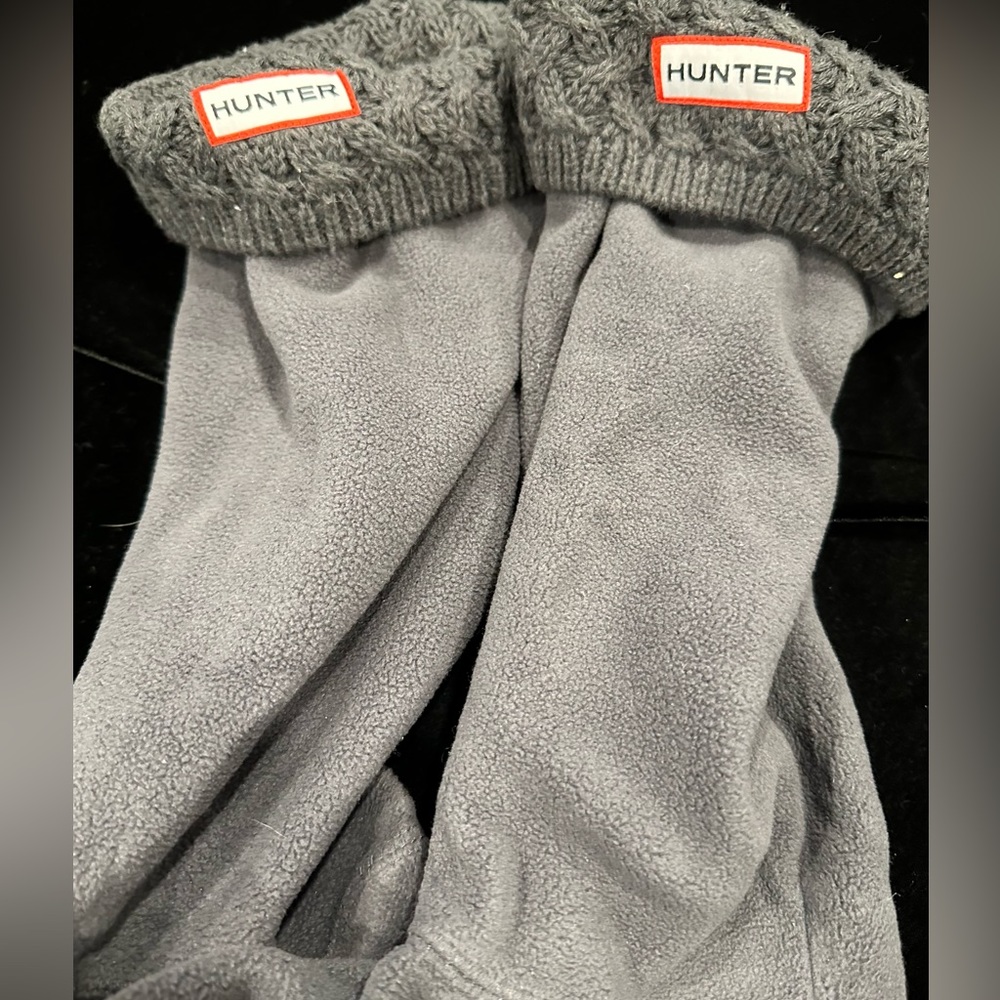 Hunter gray boot socks.